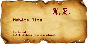 Mahács Rita névjegykártya